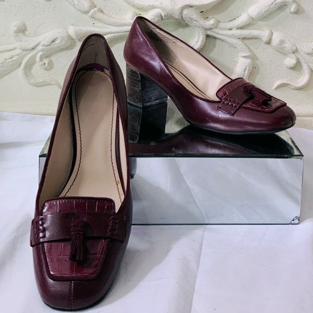 Nine West Burgundy Leather Croc Embossed Loafer NWOT - Picture 9 of 11